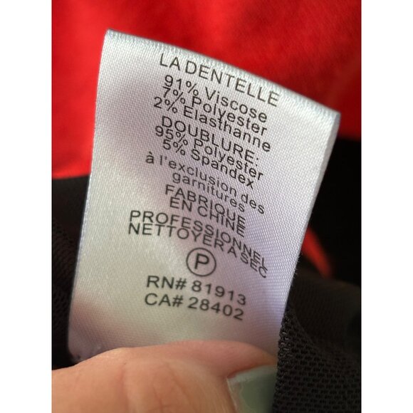 Tracy Reese Red Black Striped Runway Knit Dress With Beaded Neckline Detailed - Picture 12 of 15